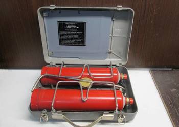 Przenośna kuchenka gazowa turystyczna + 2 butle - ZSRR