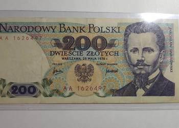 RZADKOŚĆ !!! 200 złotych 1976 s. AA