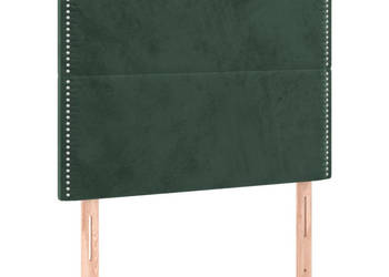 Zagłówek do łóżka z LED ciemnozielony 80x5x118/128cm aksamit WM-3122317