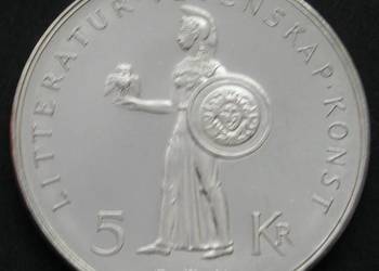 SZWECJA 5 KORON 1962 - SREBRO