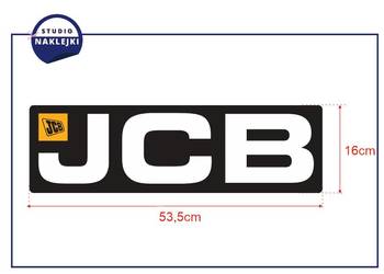Naklejka JCB logo na ramię pozioma 53,5x16cm Naklejki Nalepk