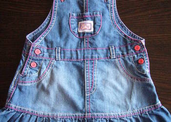 F&F Sukienka jeansowa 9-12m  (alma31)