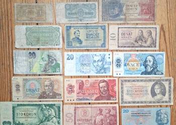 Zestaw Banknotów - Czechy, Słowacja, Czechosłowacja