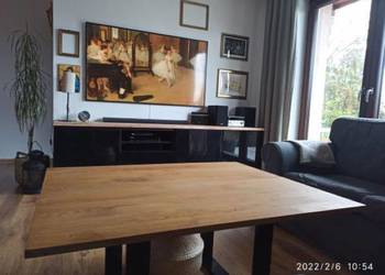 stolik kawowy loftowy lity dąb + mały stoli gratis