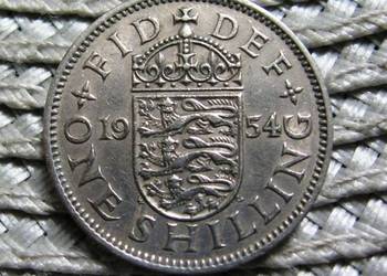 Wielka Brytania 1 Szyling 1954r - Angielski