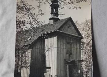 Pocztówka: Łódź - modrzewiowy kościółek z XVIII w. PTTK, 1961 r.