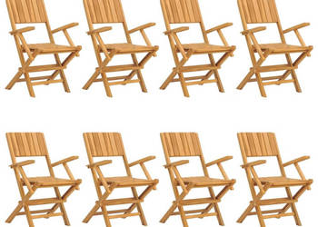 Składane krzesła ogrodowe 8 szt. 55x61x90 cm drewno tekowe WM-3155063
