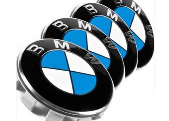 Dekielki BMW kapsel dekle komplet 4 szt  68 mm emblematy alu