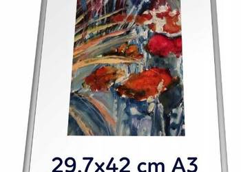 Ramka alumin. 29,7x42 A3 srebrna z antyref.pleksi
