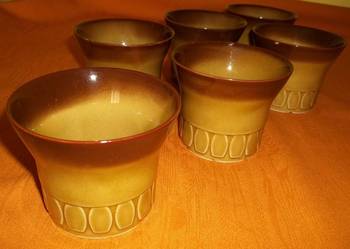 Kubki,garnuszki ceramiczne Tułowice Rumcajs.komplet 6szt.