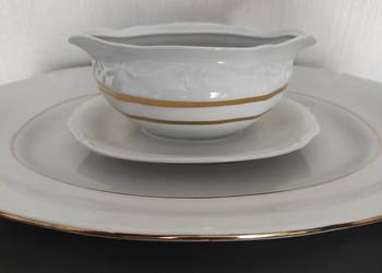Półmisek duży, sosjerka, stara porcelana Chodzież, 39x27cm