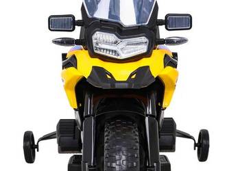 Motor Elektryczny BMW F850 GS Żółty – 12V, 2×35W, Koła EVA, LED, Audio