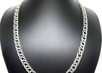 Srebrny Łańcuszek Próby 925 32,31g Długość 50cm Podwójna Pancerka