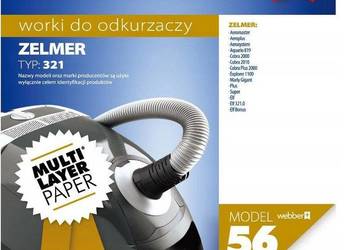 Worki do odkurzacza 3 sztuki ZELMERtyp 56