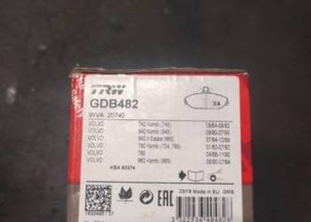 Klocki hamulcowe  przód TRW GDB482 Volvo 740 . 760 . 780 . 940 . 960