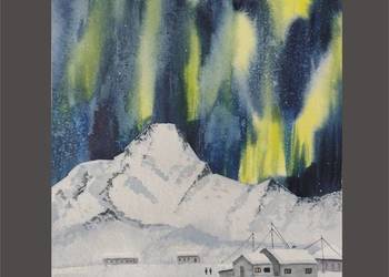 Akwarela Akwarelka Obraz pt: Zorza