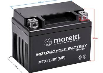Akumulator Moretti (Gel) MTX4L-BS, nowy, do skutera, Kętrzyn