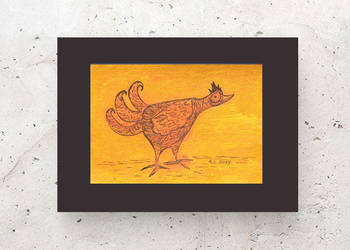 ptaszek obraz A4, mały rysunek do domu, boho grafika 21x30