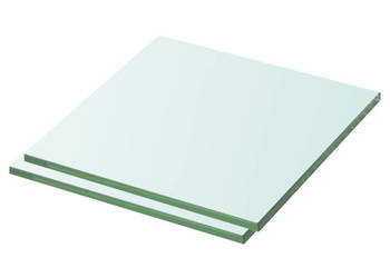 Półki 2 szt. panel z bezbarwnego szkła 30 x 30 cm WM-3051551