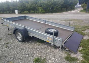 Przyczepa uchylna najazdowa hamowana Neptun laweta 380x180 DMC: 1300kg