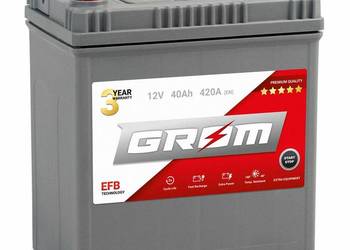 Akumulator 40Ah 420A  GROM EFB START&STOPJapan Lewy Plus DARMOWY DOWÓZ