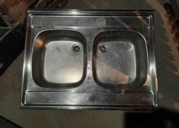 Zlew kuchenny stalowy dwukomorowy