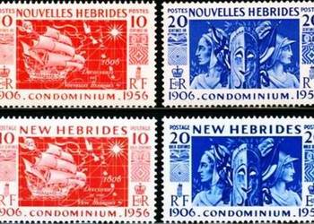NOWE HEBRYDY 1956 MNH**-dwie serie.Gratis wysyłka!