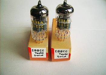 E88CC / NOS / TESLA /GOLD- PARA, 1978 Rok - bardzo MOCNE !