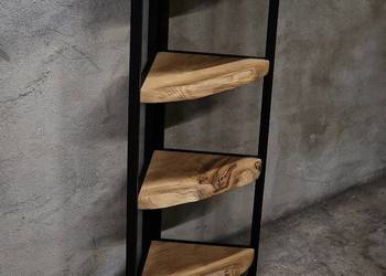 Regał NA WYMIAR narożny, dąb dębowy sosna loft industrialny mal. PROSZKOWO