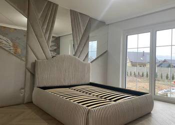ŁÓŻKA ŚCIANY TAPICEROWANE STYL NOWOCZESNY I GLAMOUR