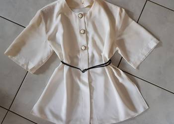 Vintage Retro  prl bluzka kremowa w rozmiarze L/XL
