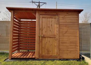 Drewutnia 1 x 1,1m + domek narzędziowy 1,5 x 1,1m