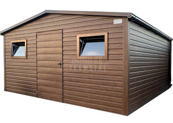 Schowek Domek Ogrodowy 5x4m  Drzwi 2x okno Drewnopodobny Rynny  TS778