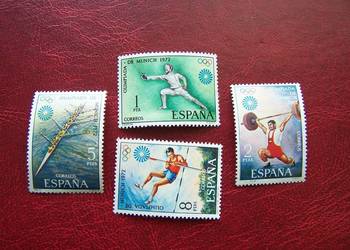 Hiszpania 1972 MNH Mi. 1993/96 Sport Olimpiada Monachium 72