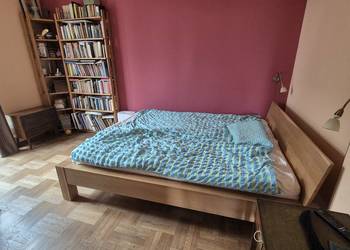 Rama łóżka z litego drewna dębowego 220x180 / połowa ceny nowego