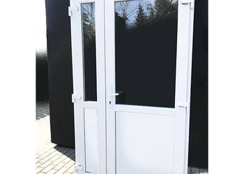Drzwi Podwójne zewnętrzne 140x210 z panelem Ciepłe