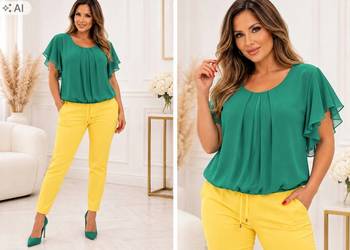 BLUZKA SZYFONOWA ROZMIAR PLUS SIZE BIUST 134CM