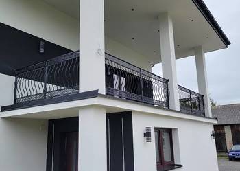 Balustrada balkonowa metalowa stalowa barierka wzór grecki