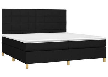 Łóżko z Materacem Kontynentalne Czarne Do Sypialni 200 x 200 cm WM-3135463