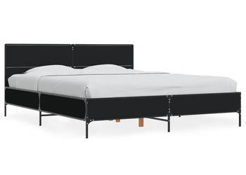 Łóżko Metalowe Czarne Rama Łóżka Ze Stelażem 160x200 cm WM-3280007