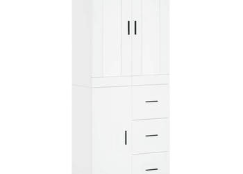 Witrynka biała 695x34x180 cm materiał drewnopochodny WM-3199825