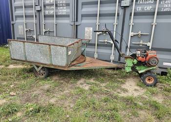 Trakrorek Dzik z przyczepką ciągnik glebogryzarka kawasaki