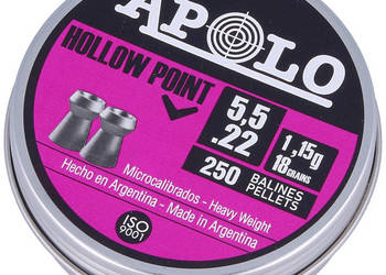 Śrut Apolo Hollow Point 5.5 mm, 250 szt. 1.15g/18.0gr (19701)