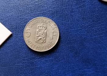 Stare monety 5 frank 1962 Luksemburg