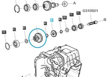 Zębatka skrzyni biegów DRVN (H_L) TRG285 / LS Tractor / 40292205