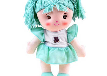 lalka szmacianka szmaciana Zuzia 33cm w miętowej sukni ZA3853 ZI