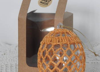 Jajko dziergane na szydełku 10 cm