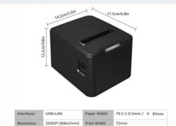 DRUKARKA TERMICZNA BISOFICE POS-8370USB-B, 80mm, USB CZARNA
