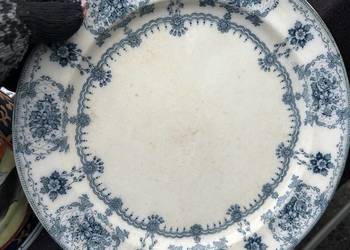 Stary sygnowany talerz XIXwieczny