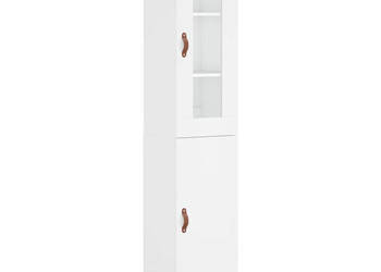 Wysoka szafka biała 345x34x180 cm materiał drewnopochodny WM-3199145